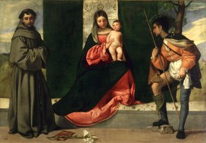 Virgen y Niño con San Antonio de Padua y San Roque